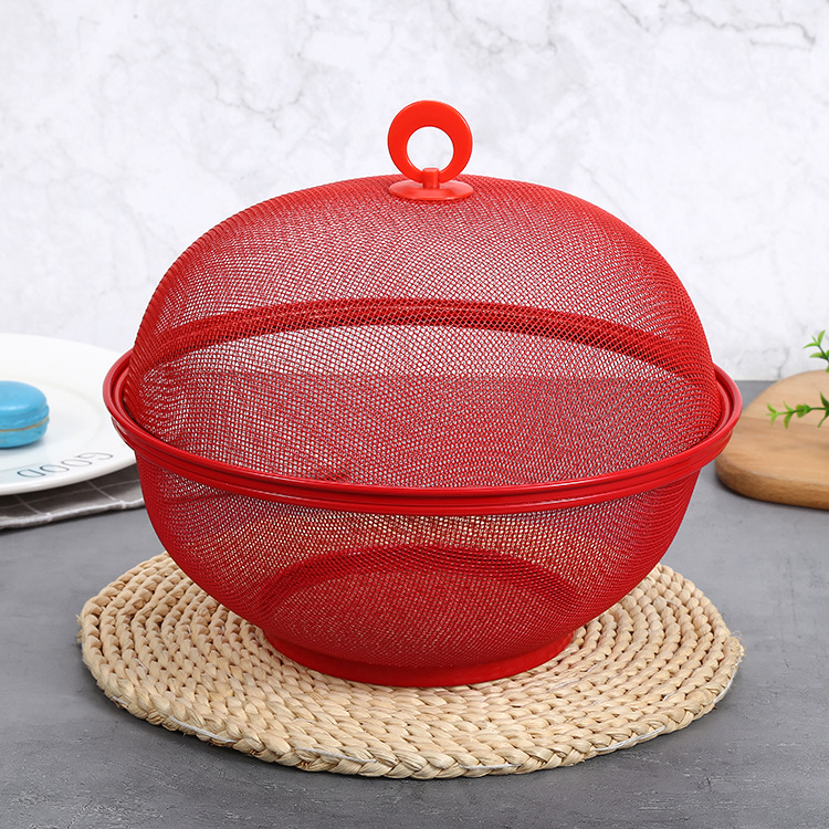 Metal Fruit Basket Set Spray Plastic Anti-Vegetable Cover Shaped Dense Food Fruit Basket Food Cover Insect-Proof Dust-Proof Manufacturer