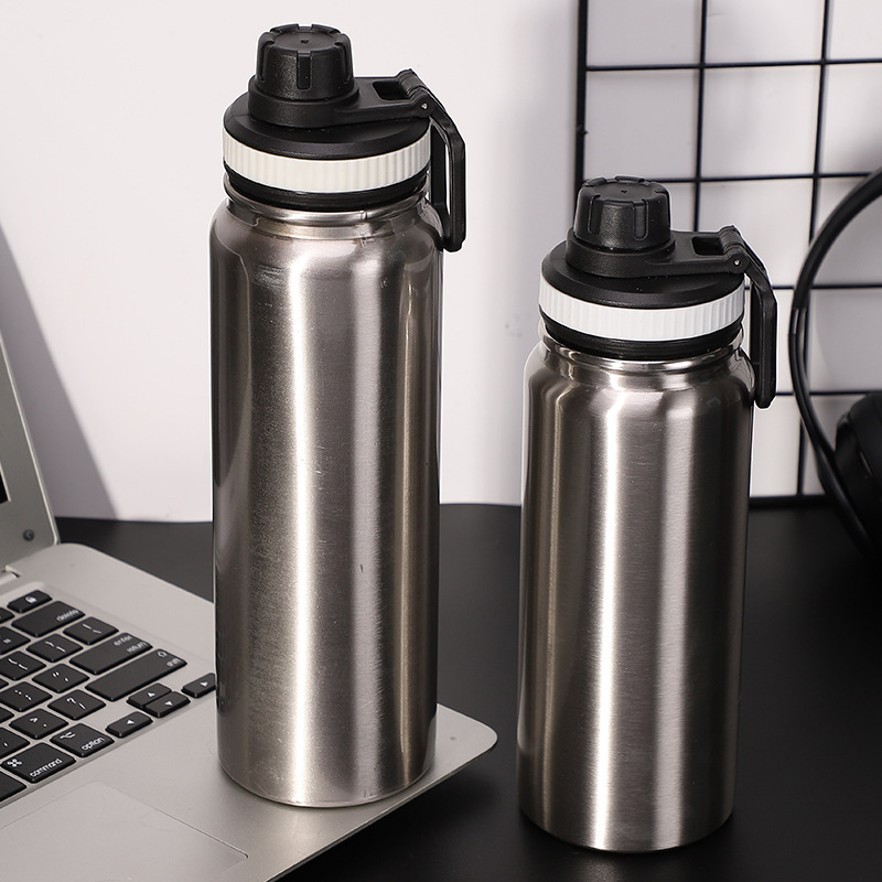 304 Stainless Steel Vacuum Thermos Cup Sports Bottle Outdoor Portable Handle Thermos Cup Travel Car Thermal Insulated Jug