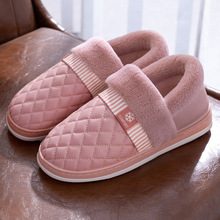 防水棉拖鞋女士冬季2023新款防滑加绒保暖包跟室内家居月子棉鞋女