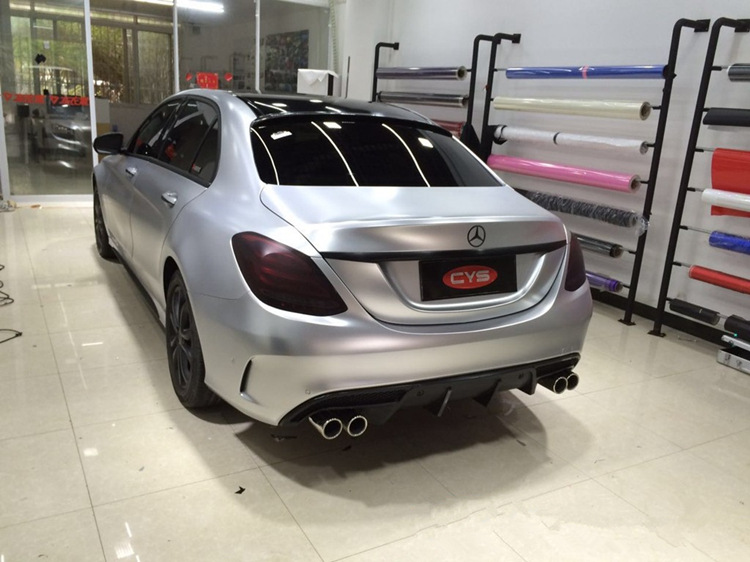 电光银冰膜改色膜太空铝银色贴纸汽车拉丝银贴膜哑光碳纤维全车贴