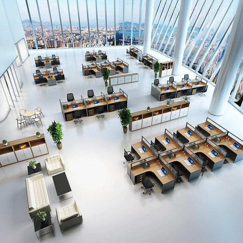 办公卡位简约现代职员办公桌椅组合员工屏风隔断卡座办公室工位子