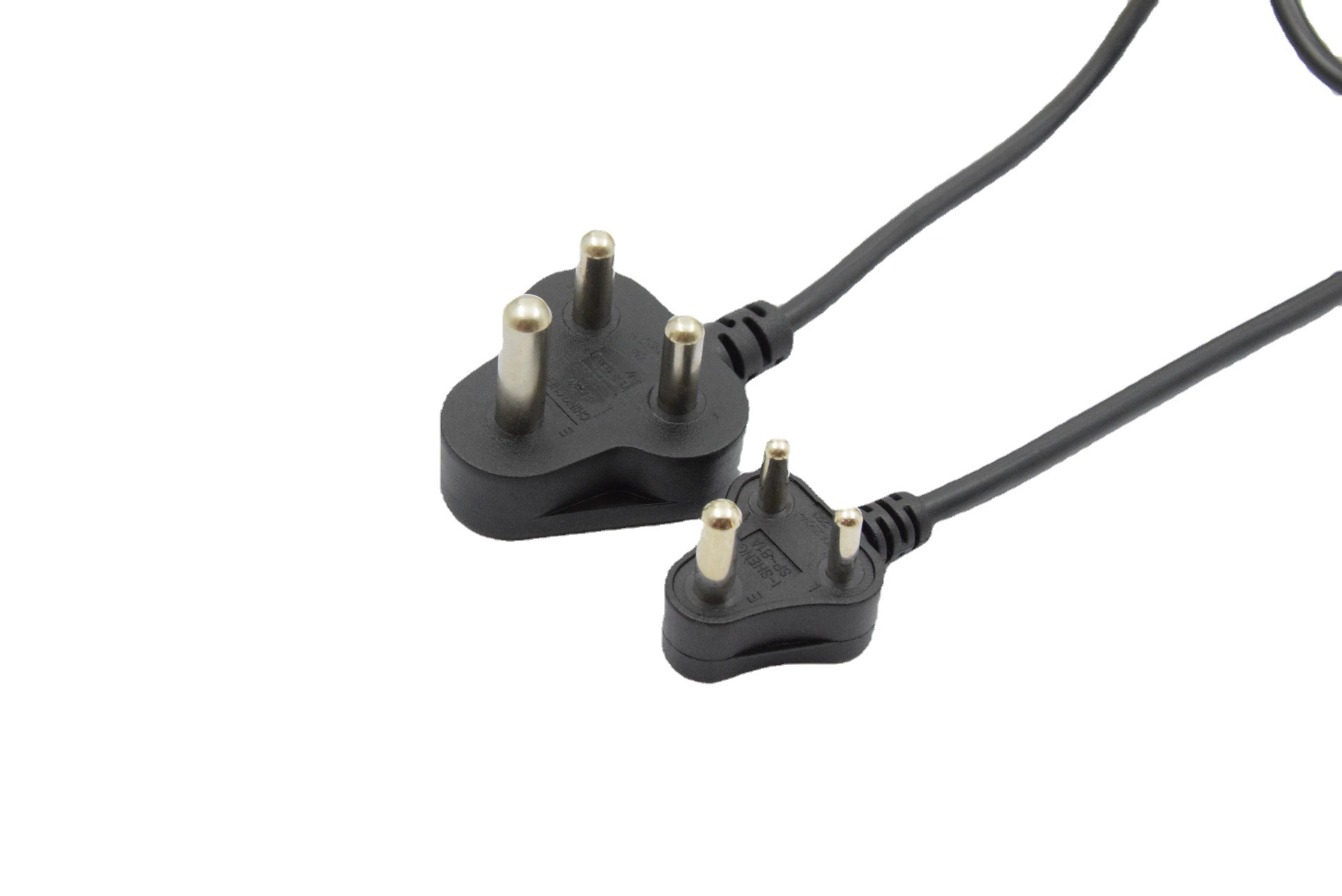 南非电源线南非插头线sabs认证线大南非小南非南非极性插地线切边