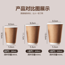 网红云南罐罐奶茶杯子一次性咖啡杯双层牛皮纸杯热饮烤奶杯王涛一