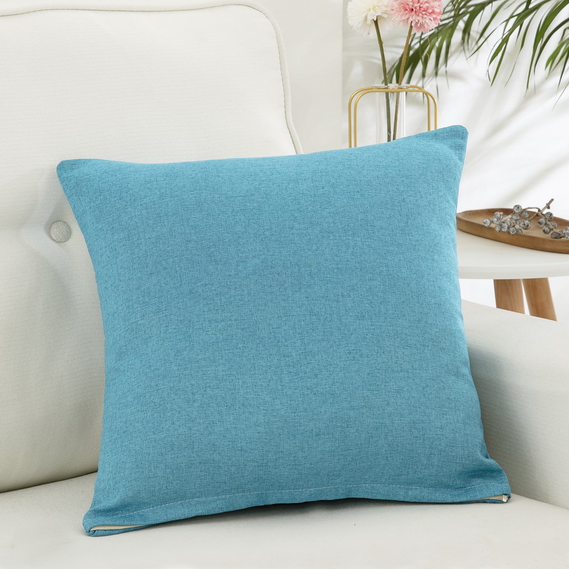 Factory Direct Sales Solid Color Linen Pillow Car Home Office Cotton and Linen Cushion Case Dormitory Sofa Cushion