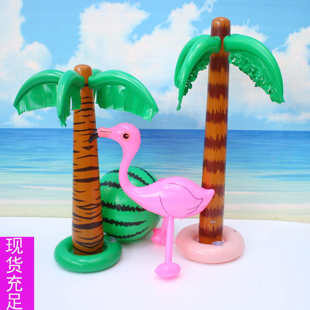 亚马逊现货充气树粉色彩色沙滩球西瓜球派对背景装饰-阿里巴巴