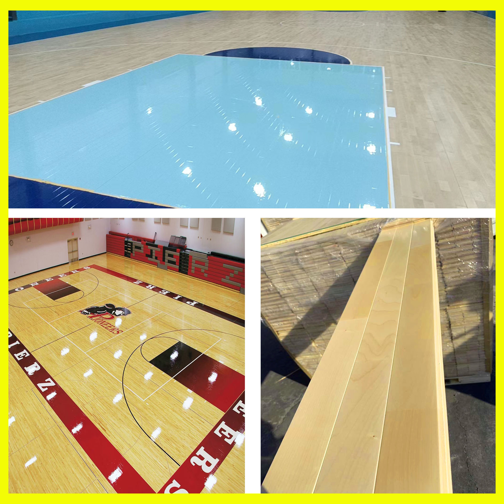 运动木地板 室内体育场馆篮球场羽毛球舞台舞蹈教室 实木运动地板