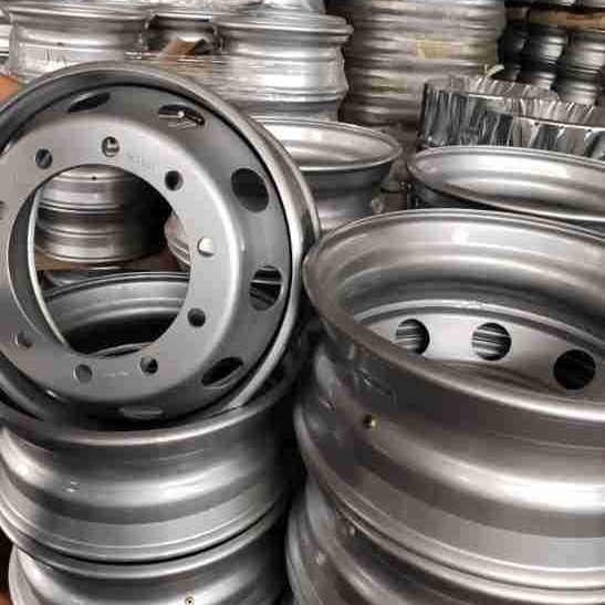 大货车铝合金钢圈大单胎铝合金锻造轮毂425-22.5轮胎385/65-22.