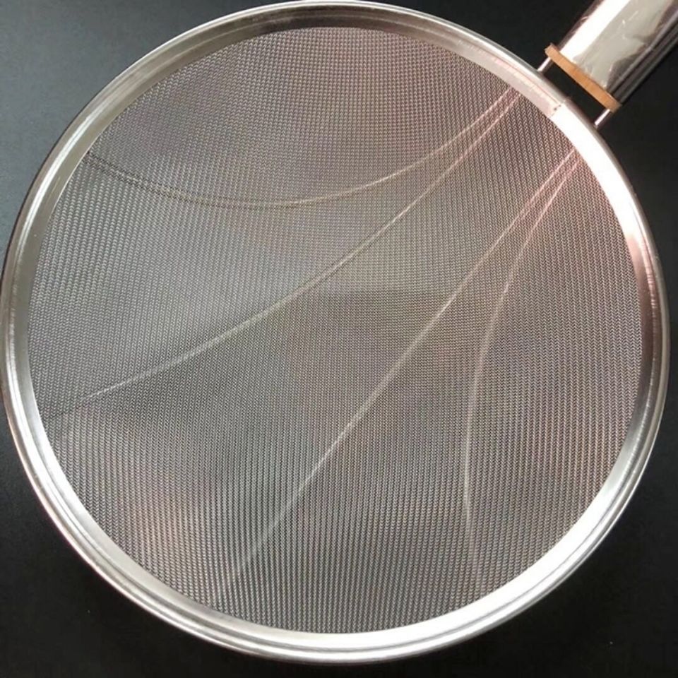 宽边木头把目密网漏勺不锈钢捞篱勺油漏麻辣烫捞勺木柄笊篱滤网