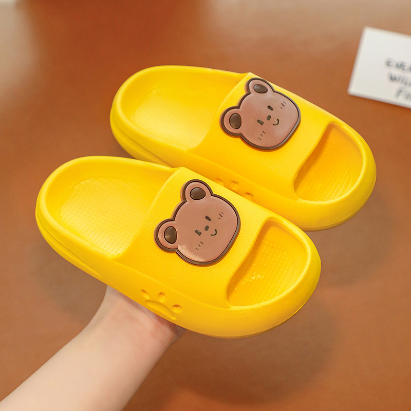 Children's Slippers Summer Girls' Non-Slip Boys' Flip-Flops Girls' Slippers Bathroom Boys' Cartoon Cute Mute Baby