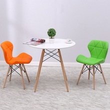网红椅椅子靠背家用经济型卧室北欧伊姆斯蝴蝶餐椅实木现代简约
