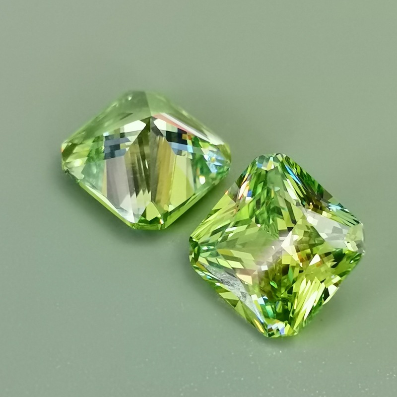 橄榄石裸石戒面高碳钻八角正方方进口瑞士钻潮流主石全净无花彩宝