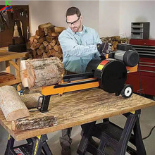人造板材业备料机 小型电动液压劈木机 台式饭店家用木墩劈柴机