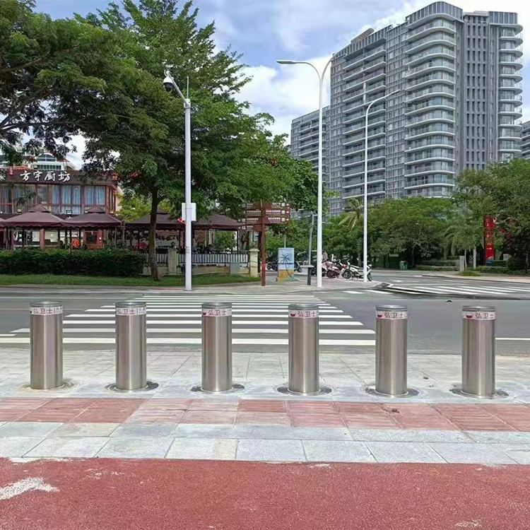 奥莱升降柱 远程遥控液压挡车柱 全电动遥控半自动伸缩立柱