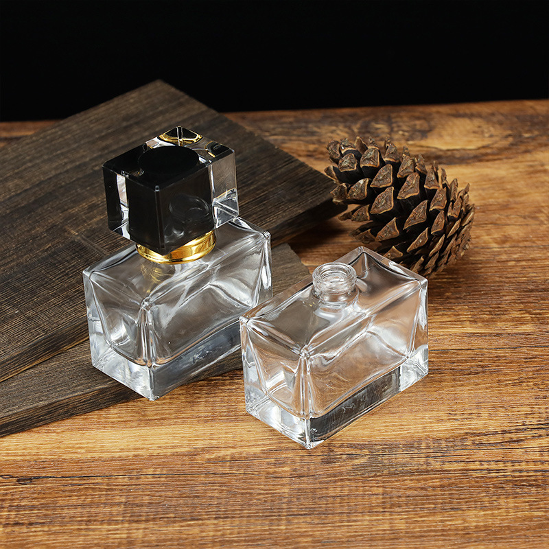 透明方形卡口玻璃瓶30ml香水瓶晶白料分装正装化妆品小样瓶包装瓶