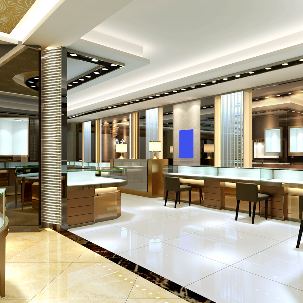 厂家精品珠宝展柜银饰珠宝柜台不锈钢电镀玉器展示柜厂家直供