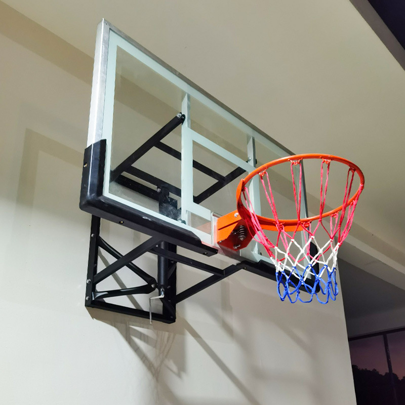 壁挂室内宝宝篮筐悬挂式篮球架可升降墙壁式户外家用钢化玻璃儿童
