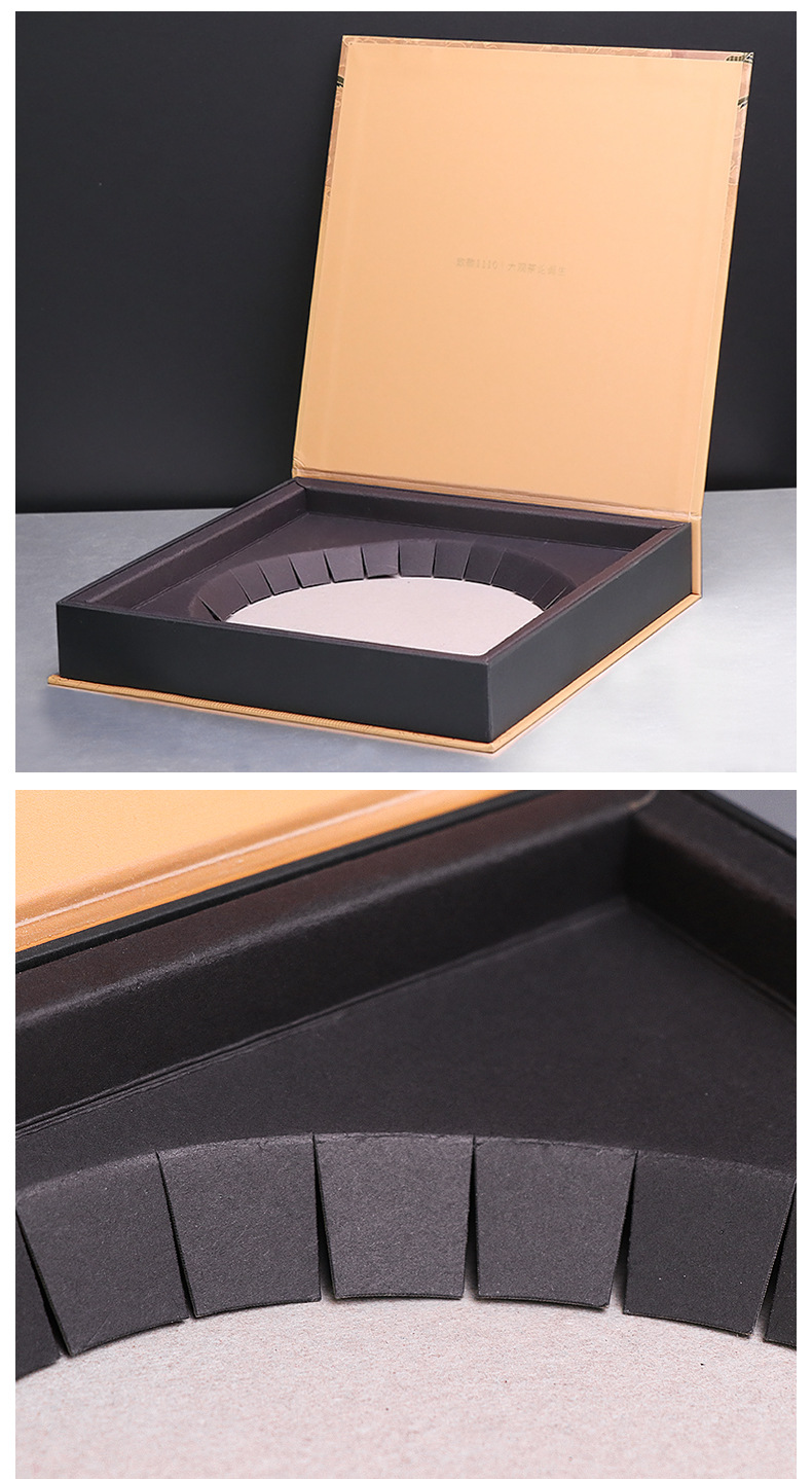 茶叶包装盒高级白茶礼品盒通用357g茶饼礼盒创意翻盖书型盒印logo