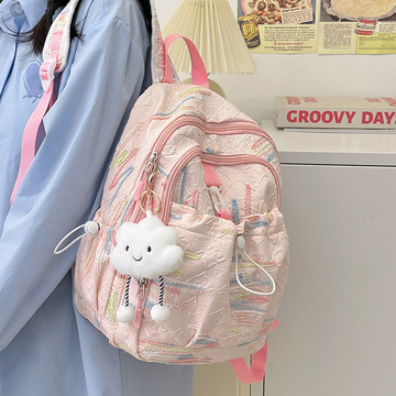 小清新迷你双肩包女大容量ins日系可爱软妹少女背包百搭逛街书包