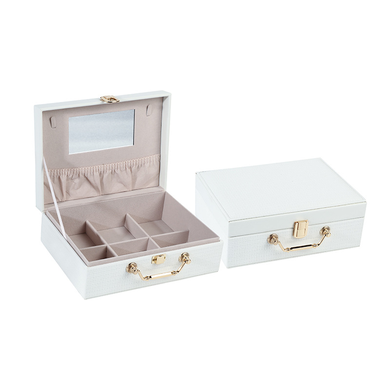 Large Capacity Multi-Layer Jewelry Box Earrings Earrings Jewelry Box PU Leather Girl Ring Necklace Jewelry Storage Box