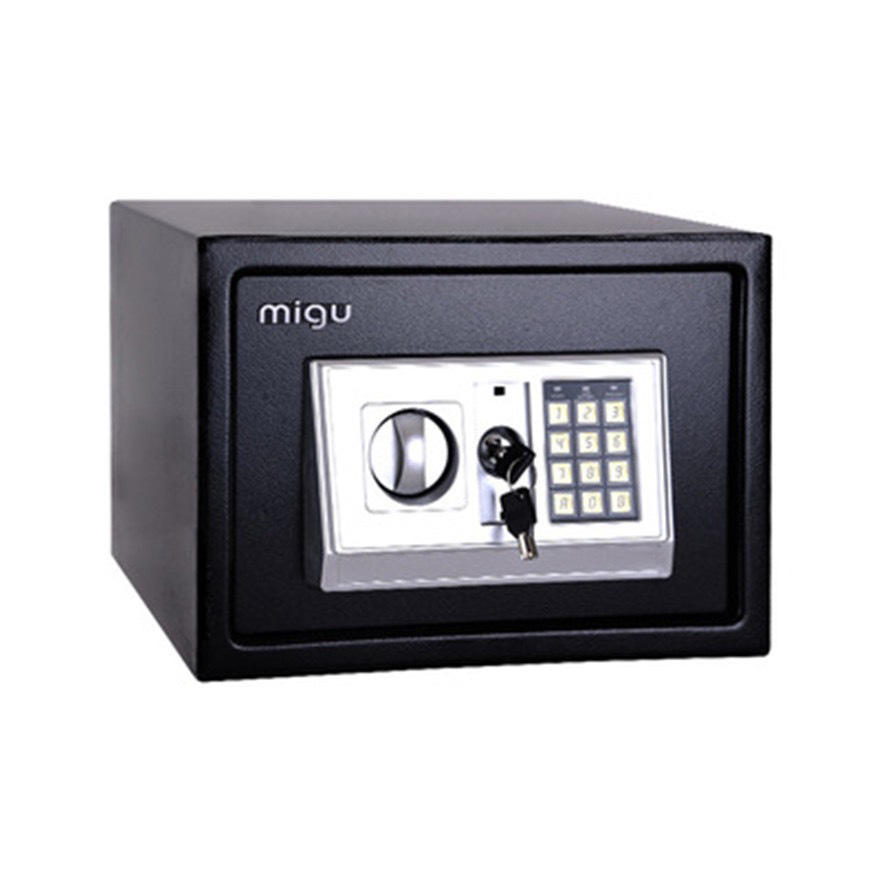 米谷migu酒店客房半自动旋钮式保管箱家用侧开门电子密码保险柜