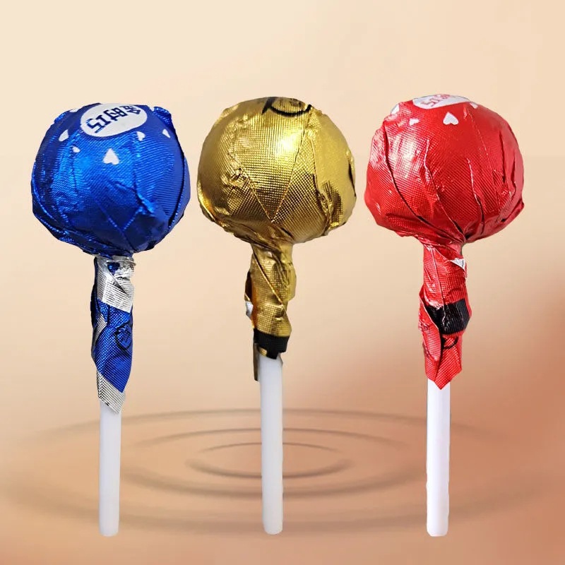 吉祥猴金时巧克力棒棒糖批发100支罐装儿童糖果10支散装婚车花束