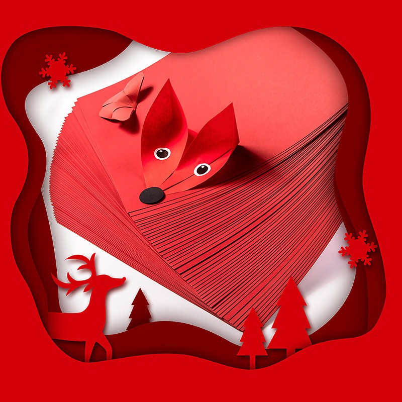 红卡纸大张4k红色卡纸双面纸张a3儿童幼儿园春节手工剪纸折纸8k大