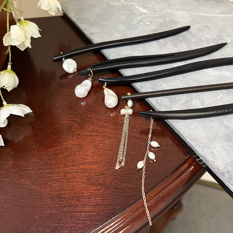 Wooden Hairpin New Chinese Style Women's Antique Hair Clasp Simple Modern Wooden Hair Clasp Cheongsam Hanfu Updo Hair Clasp Hair Accessories Headdress