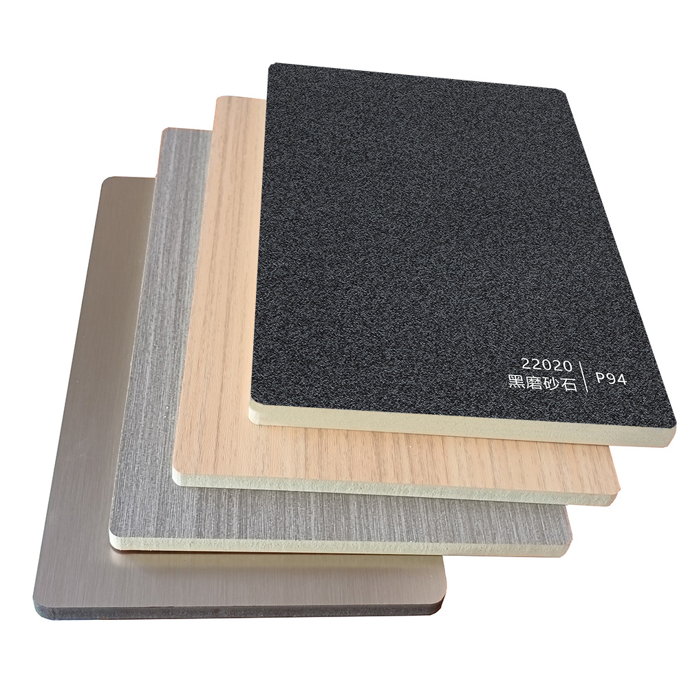 竹木纤维木饰面实心板5毫米厚度8毫米厚度黑磨沙石面室内贴面装饰