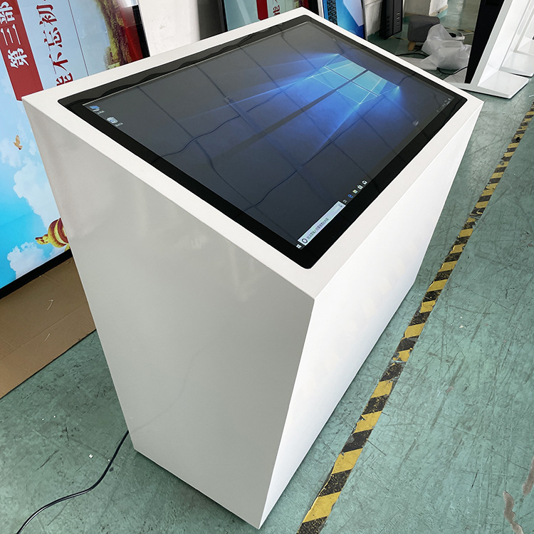 亿聚43寸落地触控查询一体机斜面电容屏触摸查询机桌面茶几终端机
