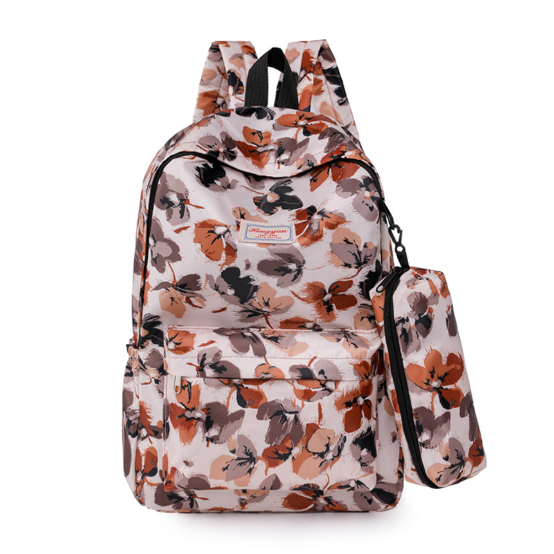 Trendy Waterproof Graffiti Printing Large Capacity Backpack 2023 New Simple School Bag for Junior and Senior High School Students