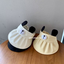 韩国婴儿帽子夏季薄款婴幼儿童空顶帽遮阳透气男女宝宝大檐防晒帽