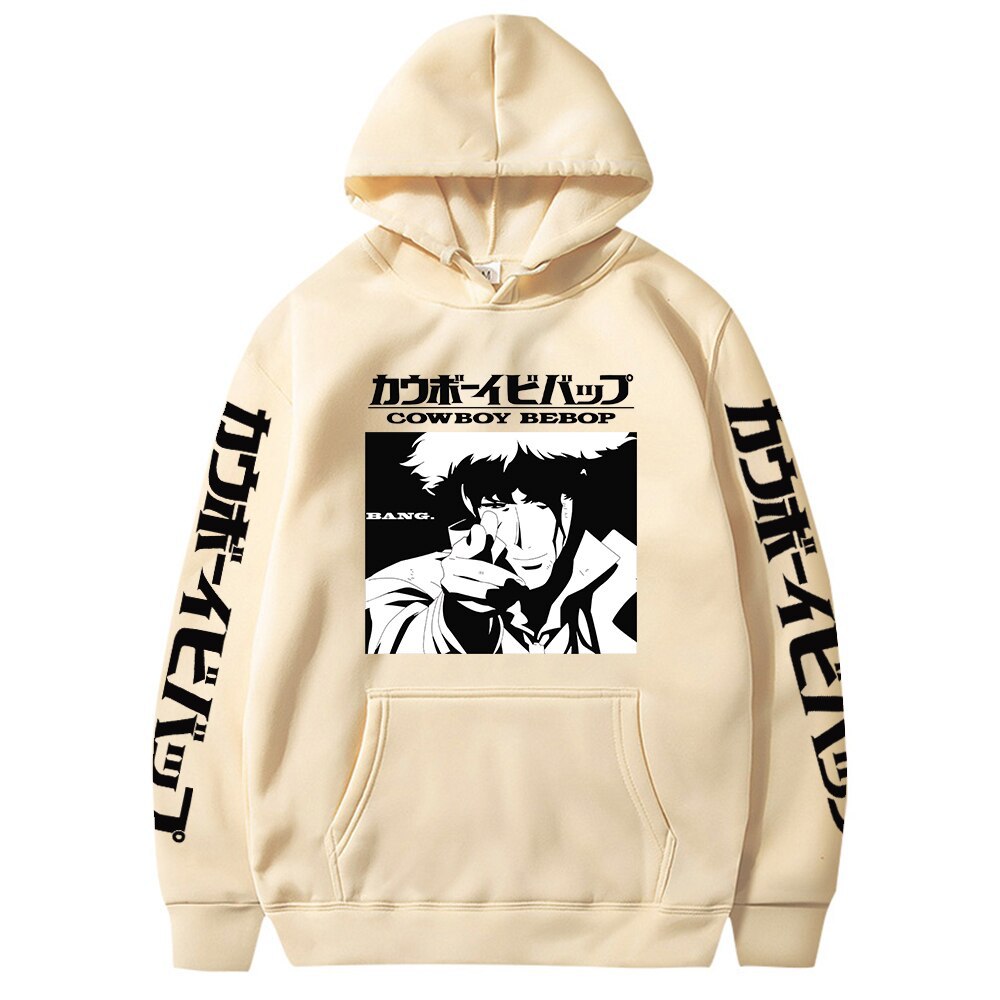 动漫连帽卫衣帽衫男女上衣休闲宽松连帽衫动漫人物图案