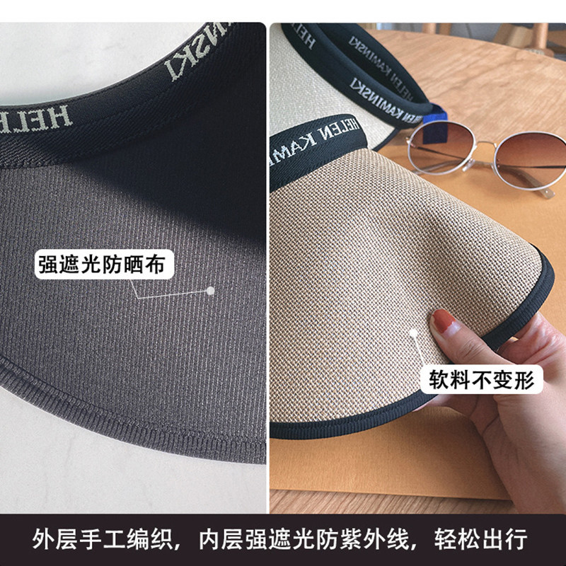 Summer Sun Hat Women's Cycling Big Brim Uv Protection Internet Celebrity Topless Hat Face Covering Fashion Breathable Sun Hat