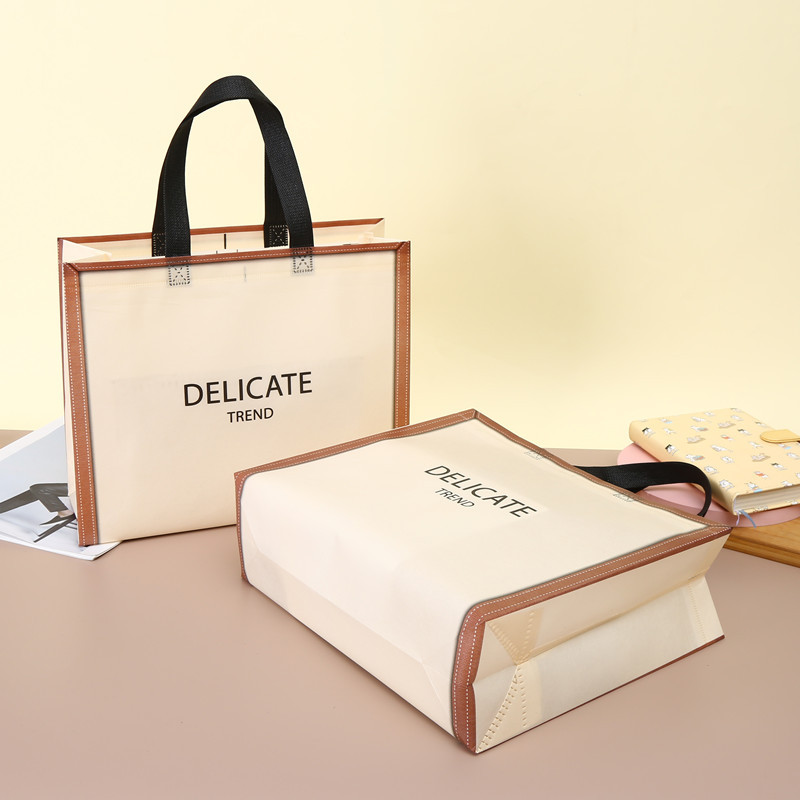 服装店覆膜无纺布手提袋子logo男女装装衣服包装袋鞋盒袋