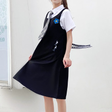 秋季学院风女小时代夏季短袖黑色背带裙白衬衫棉韩版jk制服学生装