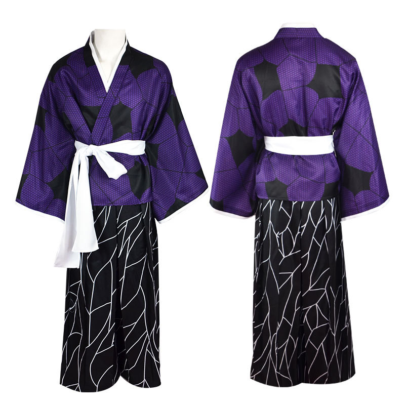 鬼灭之刃锻刀村篇上弦黑死牟cos服羽织浴衣和服cosplay舞台表演服