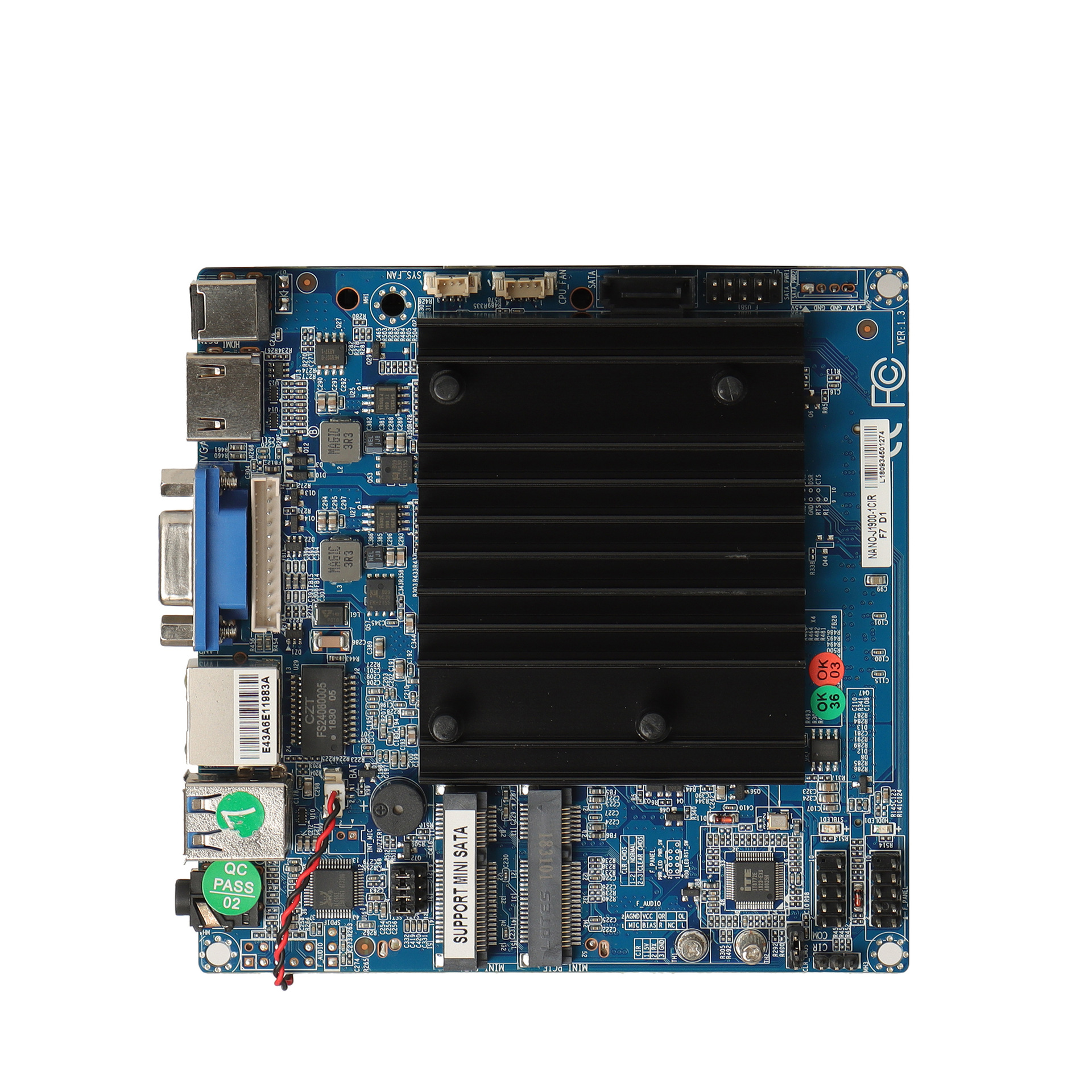 厂家直销 联达j1900四核嵌入式工控主板 迷你无风扇nano电脑主板