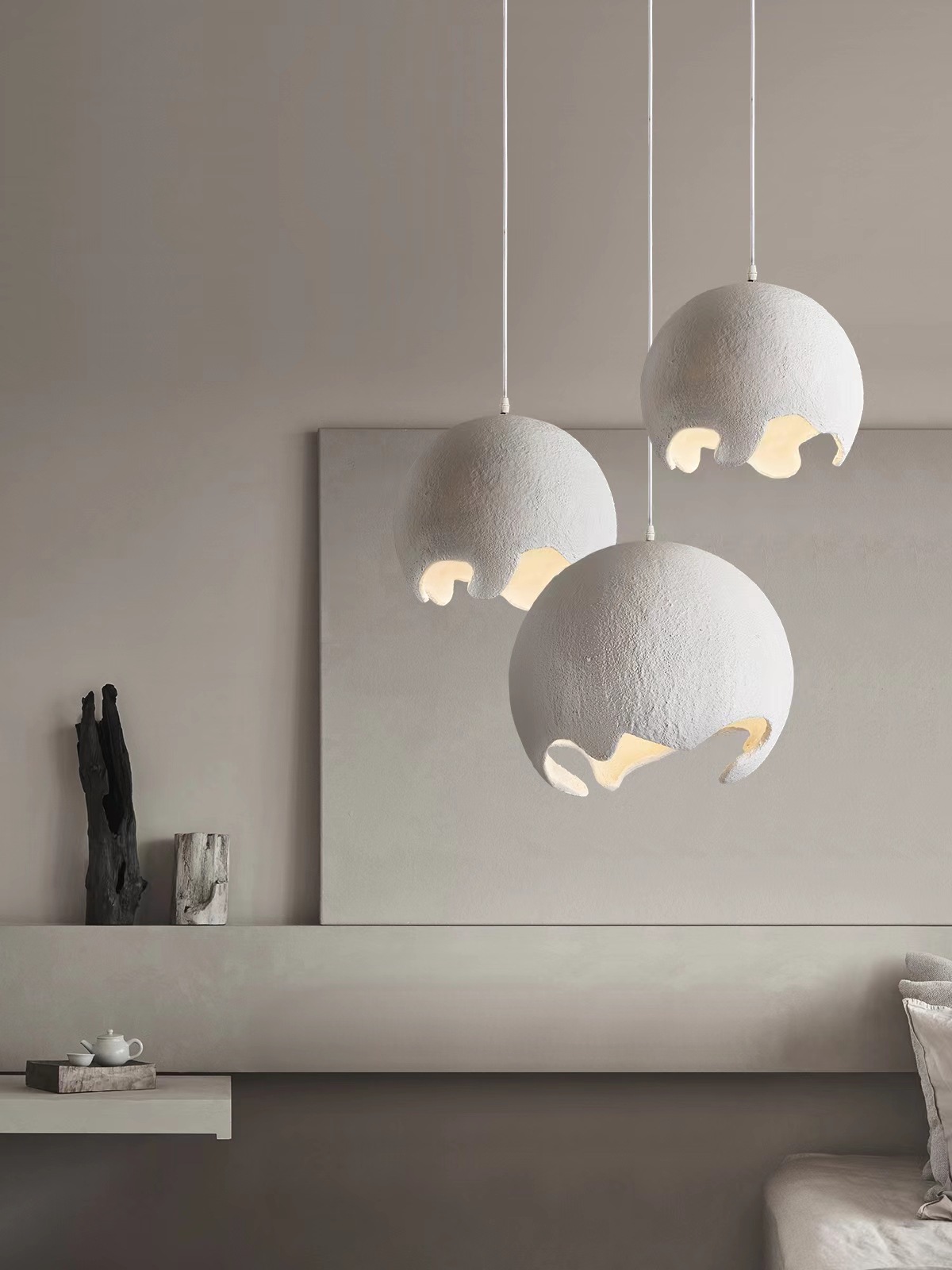 北欧日式侘寂风吊灯客厅餐厅茶室工装样板房创意个性设计师吊灯￥258