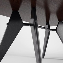 Vitra 餐桌EM Table工作桌设计款北欧实木长方形现代简约桌脚支架