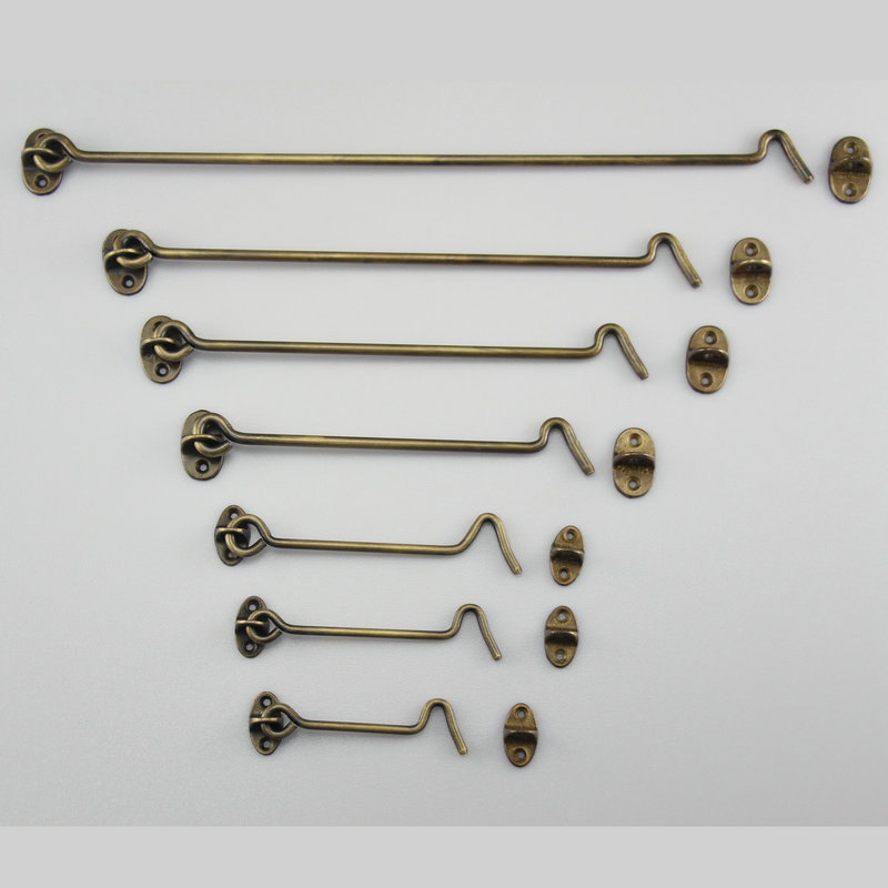 仿古风钩复古黄铜 中式民国底座风钩 五金家具配件民国尖头风钩