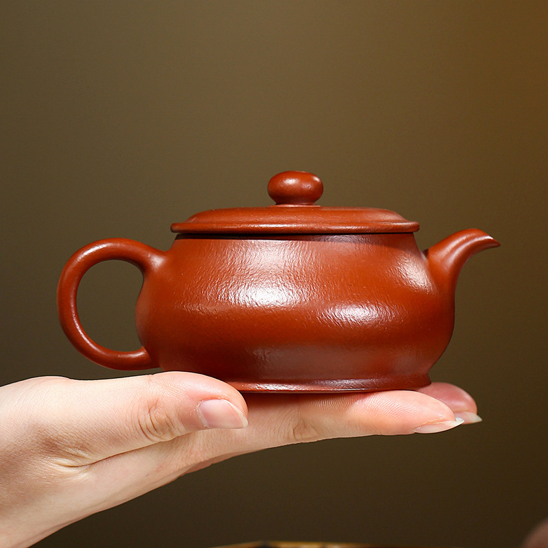 宜兴紫砂壶 原矿大红袍全手工明炉名家茶壶批发礼品茶具一件代发