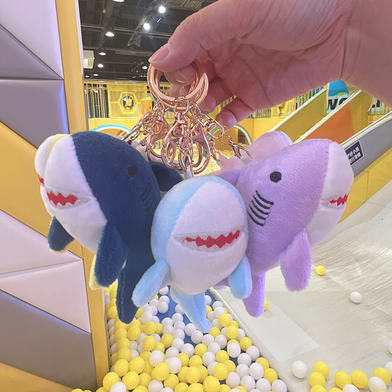 Cross-Border Toys Plush Cute Little Shark Keychain Doll Pendant Doll and Bag Ornaments Wedding Tossing Doll