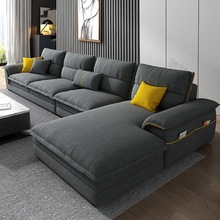 w*科技布乳胶沙发北欧免洗简约现代大小户型客厅组合经济型布艺沙