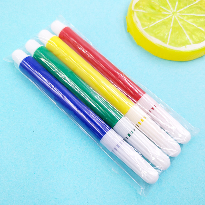 Watercolor Pen Children's Washable Mini Bulk Test 4-Color Kindergarten Small Painting Pen Wholesale Manufacturer