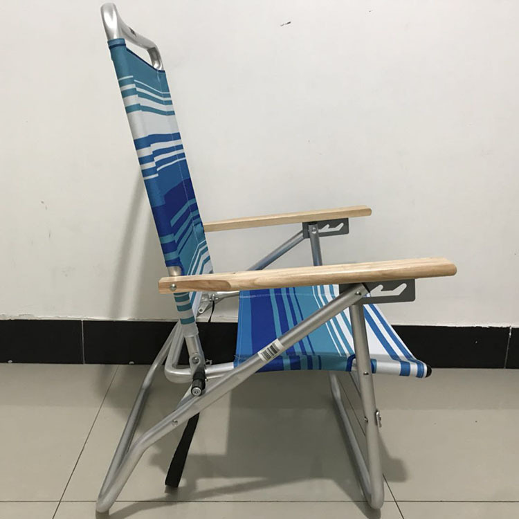 户外休闲折叠椅沙滩椅野餐野营钓鱼铝管木扶手折叠沙滩椅-阿里巴巴