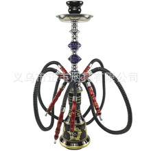 跨境电商 中号热卖四管水烟壶亚克力 酒吧水烟壶 shisha hookah