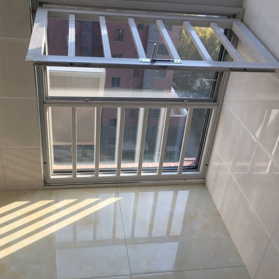 铝合金折叠护栏室内多功能护栏阳台可开启晾衣架置物放花护栏