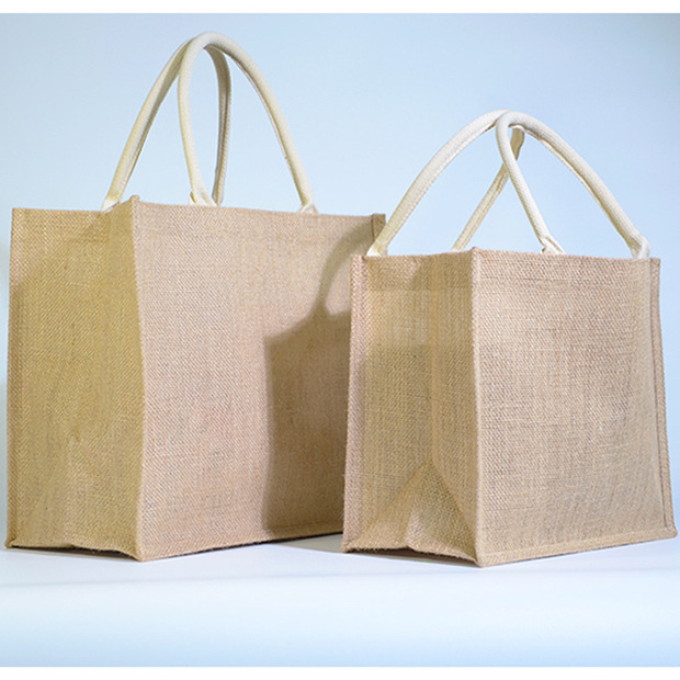 无印良品麻布包diy涂鸦空白儿童手绘包芯款拼接帆布黄麻布袋定制