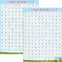 一年级下册生字表挂图拼音小学生语文上册儿童识字表墙贴幼儿认字