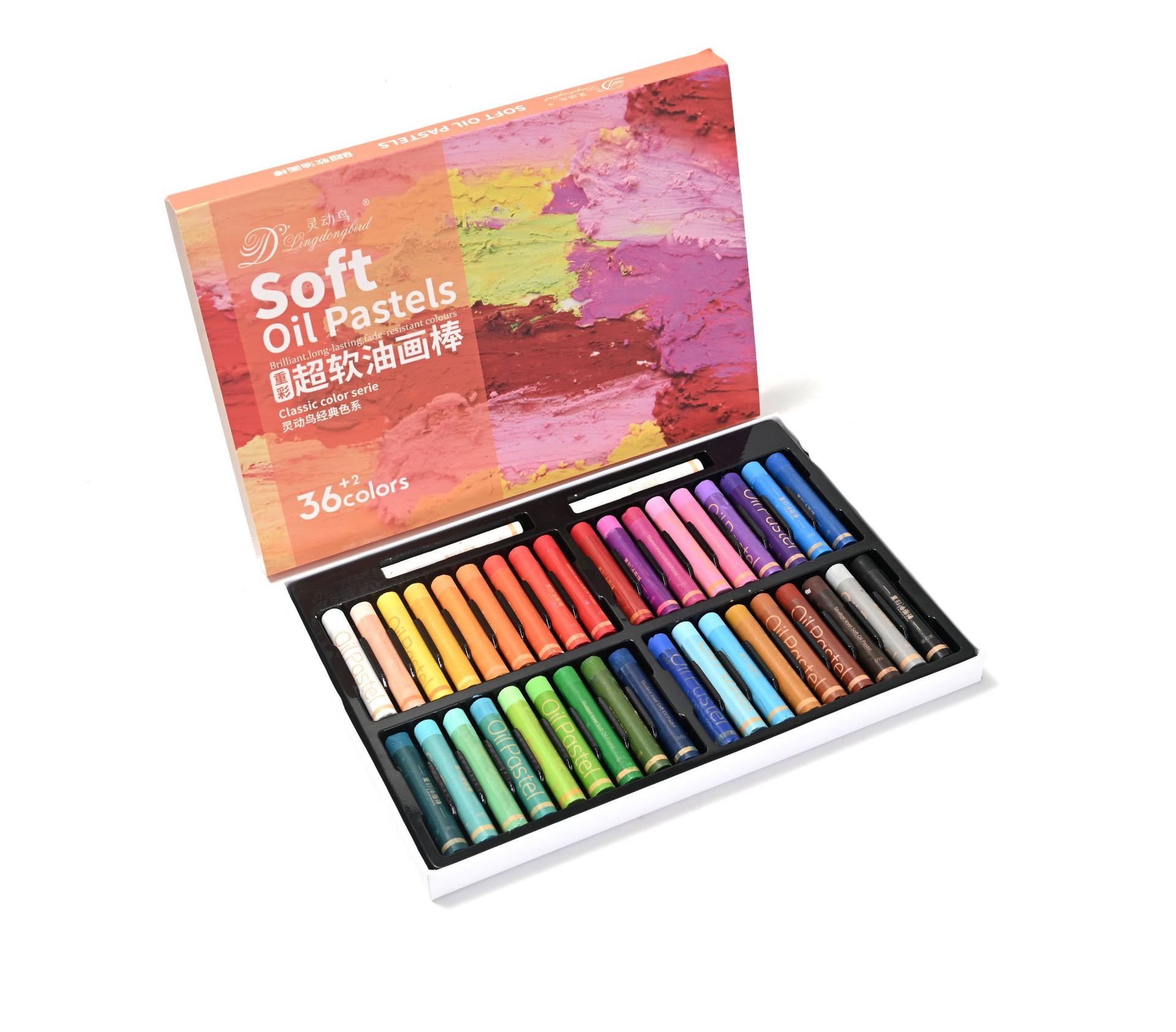 Color Thick Color Crayon Painting Brush Oily Crayon 36 Color Gift Box Heavy Color Color Folding Studio Exclusive